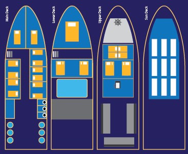 Manta Queen II Floor Plan / Deck Plan manta queen 2